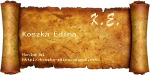 Koszka Edina névjegykártya